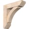 Ekena Millwork Thorton Slat Smooth Bracket w/ Offset Brace, Douglas Fir, 7 1/2"W x 28"D x 28"H BKT0806X28X28THR06SDF - alternate 1